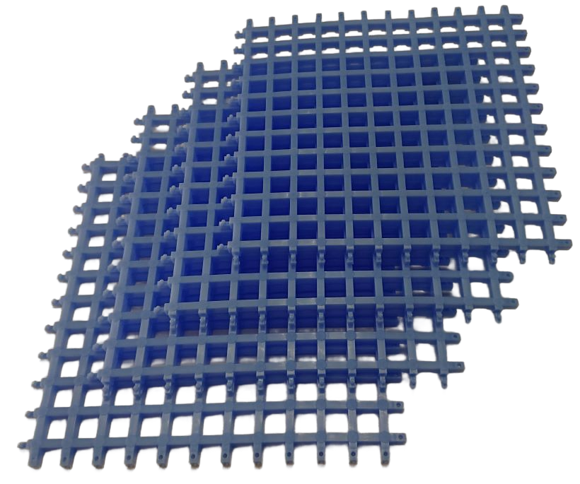 Kúpeľňová zostavovacia rohož modrá