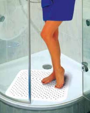 Protišmyková podložka do sprchy 56x56 cm svetlozelená